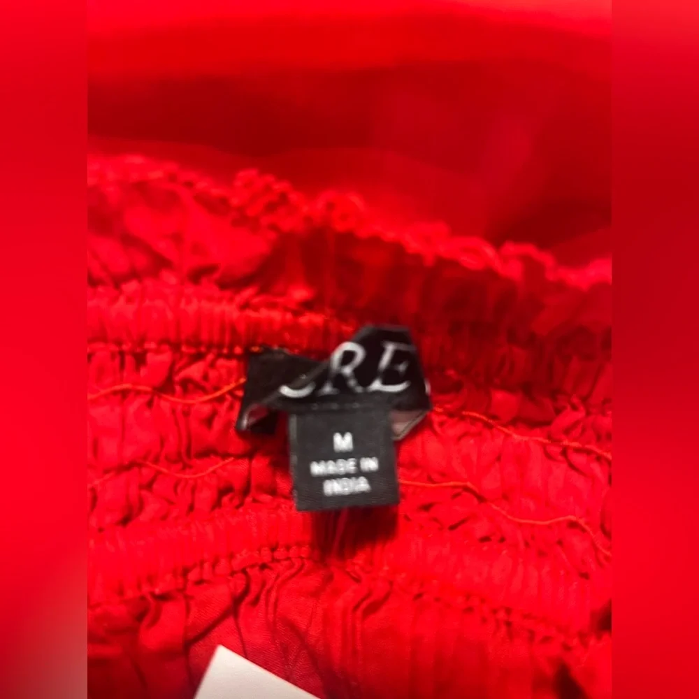 J. Crew Red Strapless Midi Dress - Picture 8 of 8